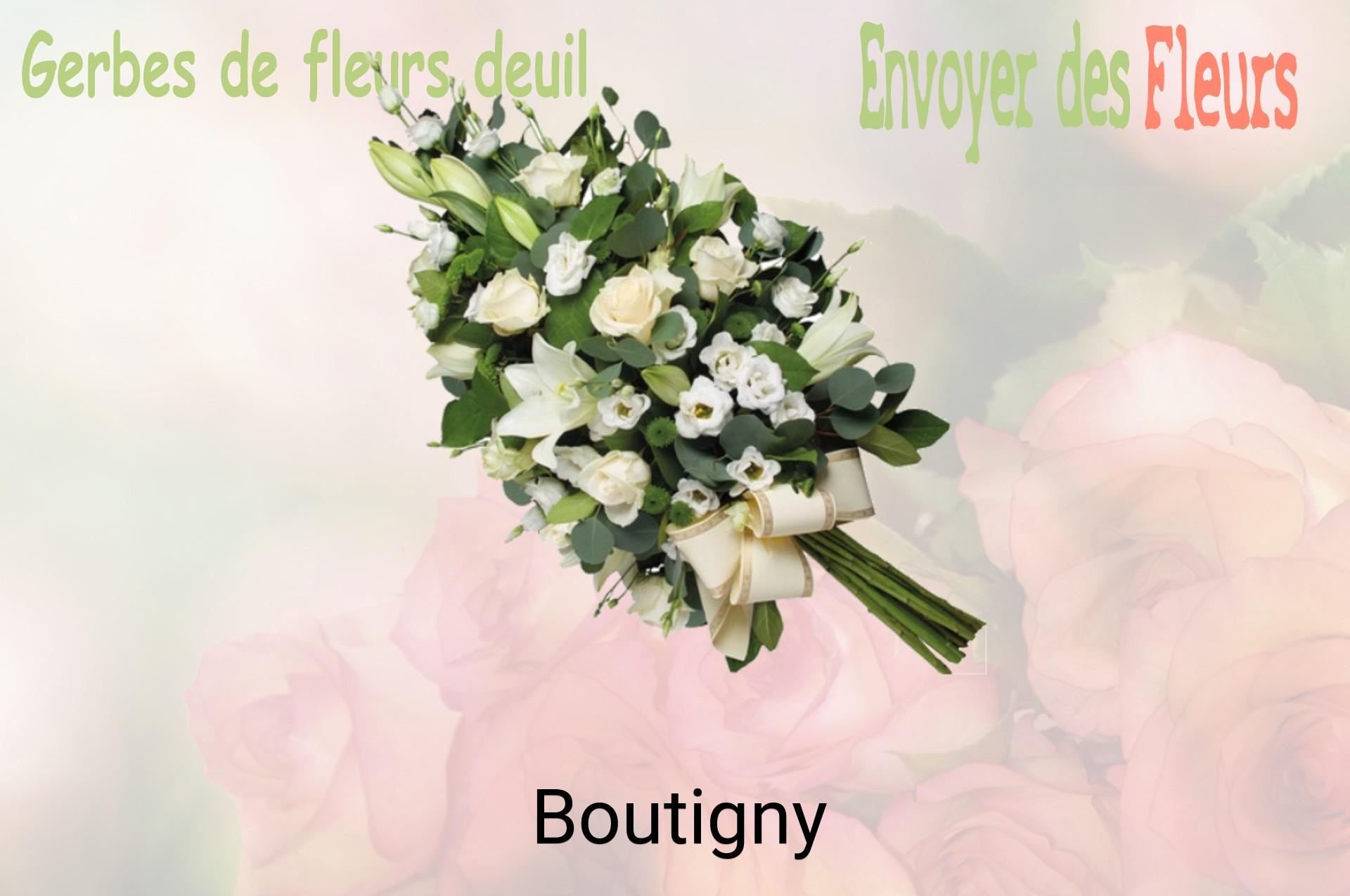 Gerbe de fleurs de deuil livrée à Boutigny